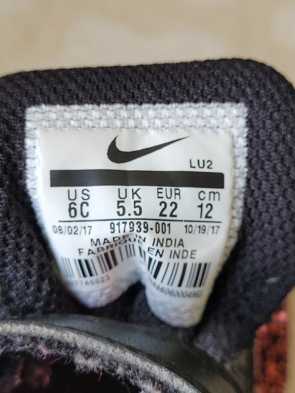 NIKE FLEX CONTACT SNEAKERS PINK BLACK TODDLER LITTLE KIDS SIZE 6 - Picture 12 of 13